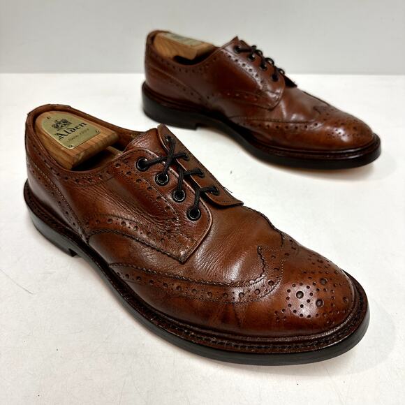 FULL RESOLE Tricker's Bourton Country Shoe - Caramel Kudu England UK 8 / US 9.5 - Picture 5 of 13